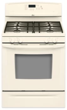 Whirlpool Gs563lxst 30 Inch Freestanding Gas Range With Accubake Heat Distribution System Accusimmer Storage Drawer Glass Console Bisque On Bisque