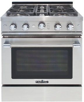 Capital Grand Chef Precision Series GSCR304N - 30" Precision Series Freestanding Gas Range with Self Clean, 4.1 cu. ft in Stainless Steel