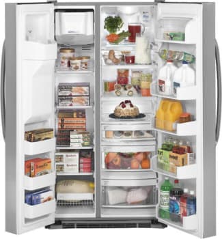 side by side refrigerator with beverage door