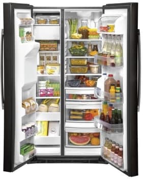 GE GSS25IBNTS 36 Inch Freestanding Side by Side Refrigerator with 25.1 ...