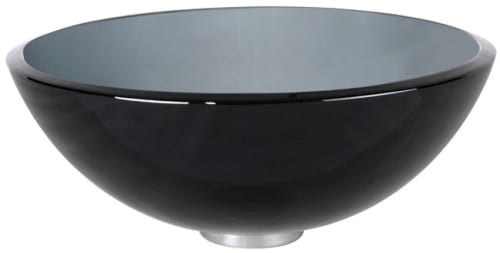 Kraus Clear Black Series GV10414SN - 14" Clear Black Glass Vessel Sink