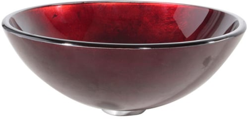 Kraus Galaxy Red Series GV200 - Irruption Red Glass Vessel Sink