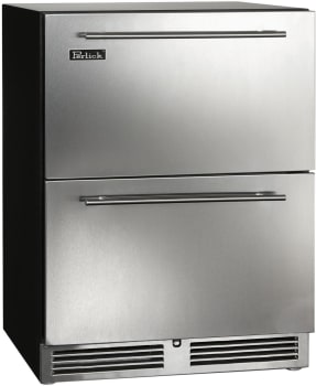 Perlick ADA Compliant Models HA24FB45DL - 24 Inch Built-In Undercounter Freezer Drawers with 4.6 cu. ft. Capacity (Angled View)