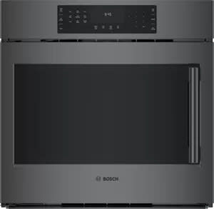 Bosch 800 Series HBL8444LUC - 800 Series Single Wall Oven - 30 Inch Left SideOpening Door, Black Stainless Steel