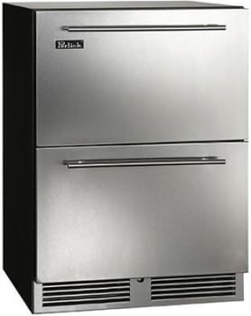 Perlick Hc24ro35 24 Inch Built In Undercounter Outdoor Refrigerator Drawers With 5 2 Cu Ft Volume Digital Control Panel Stack Option And Lock Option Stainless Steel