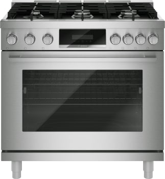 Bosch 800 Series HDS8657U - 800 Series Dual Fuel Freestanding Range 36-inch Stainless Steel