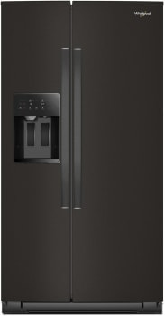 Whirlpool, Full-Depth Side-by-Side Refrigerator, Exterior Ice and Water Dispenser in Black Stainless Finish 28.41 cu ft WRSF5536RV on Fridge.com