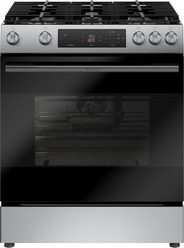 Bosch 100 Series HGF1050MUC - 30 Inch Slide-In Gas Range in Front View