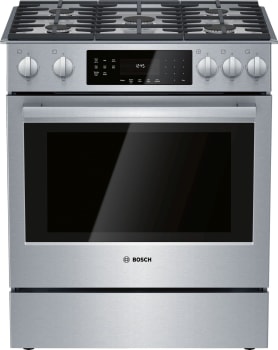 Bosch 800 Series HGI8056UC - Bosch - 800 Series 4.8 Cu. Ft. Self-Cleaning Slide-In Gas Convection Range - Stainless steel