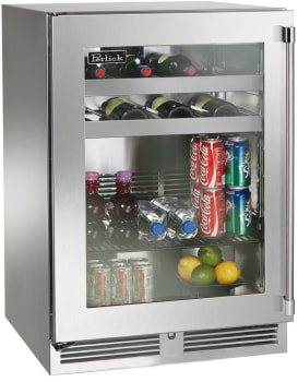 Perlick Signature Series HH24BM43L - 24 Inch Built-In Undercounter Single Zone Beverage Center in Front View