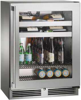 Perlick Signature Series HH24BM43RL - 24 Inch Built-In Undercounter Single Zone Beverage Center in Front View