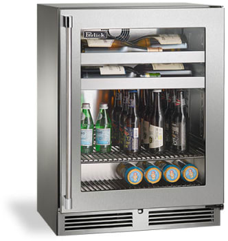 Perlick Signature Series HH24BS43R - Signature Series Stainless Steel Glass Door 24 Inch 3.1 Cu. Ft. Capacity Built-In Beverage Center
