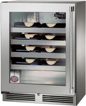Perlick Signature Marine HH24WM43LL - 24 Inch Under Counter Single Zone Wine Cooler in Front View