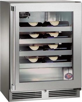 Perlick Signature Marine HH24WM43RL - 24 Inch Under Counter Single Zone Wine Cooler in Front View