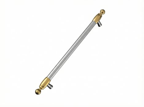 Bertazzoni Heritage Series HK24HERDWXG - Stainless Steel with Gold Finials Handle Kit for 24 Dishwasher