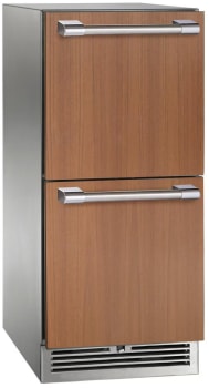 Perlick Signature Marine HP15RM46DL - 15 Inch Built-In Undercounter Refrigerator Drawers in Front View