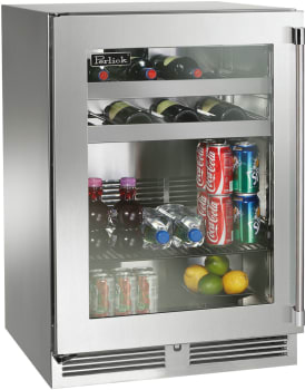 Perlick Signature Series HP24BM43LL - 24 Inch Built-In Undercounter Single Zone Beverage Center in Front View