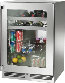 Perlick Signature Series HP24BM43RL - 24 Inch Built-In Undercounter Single Zone Beverage Center in Front View