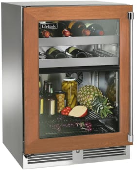 Perlick Signature Marine HP24CM44LL - 24 Inch Built-In Undercounter Dual-Zone Refrigerator/Wine Reserve in Front View