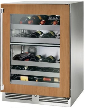 Perlick Signature Marine HP24DM44R - 24 Inch Undercounter Dual-Zone Wine Cooler in Front View