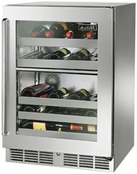 Perlick HP24DS33R 24 Inch Built-in Undercounter Dual-Zone Wine