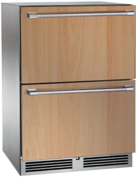 Perlick Signature Series HP24RM46 - 24 Inch Built-In Undercounter Refrigerator Drawer in Front View