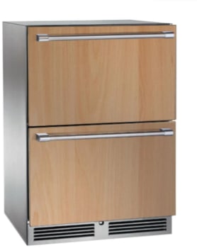 Perlick Signature Series HP24RM46DL - 24 Inch Built-In Refrigerator Drawer in Front View