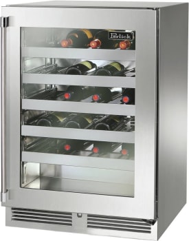 Perlick Signature Series HP24WM43R - 24 Inch Undercounter Single Zone Wine Cooler in Front View