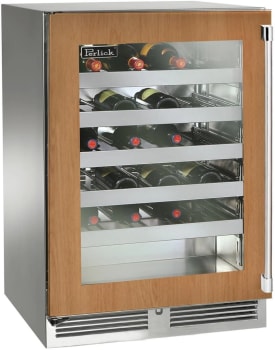 Perlick Signature Series HP24WM44L - 24 Inch Undercounter Single Zone Wine Cooler in Front View