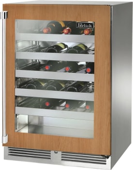 Perlick Signature Series HP24WM44R - 24 Inch Undercounter Single Zone Wine Cooler in Front View