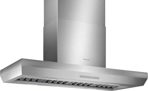 Thermador Professional Series HPIN54WS - 54 Inch Island Mount Smart Range Hood with 4-Speed in Front View