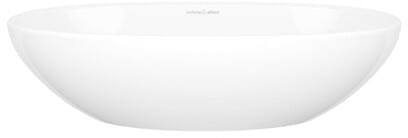 Rohl Barcelona VBBAR48NO - 11 Inch Oval Vessel Bathroom Sink with Drain Hole Center