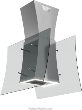 Futuro Futuro Magnolia Series IS40MAGNOLIA - 40 Inch Magnolia Island Mount Range Hood in Angled View