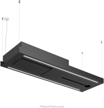 Futuro Futuro Horizon Series IS63HORIZONBAR - 63 Inch Horizon Bar Island Mount Range Hood in Angled View