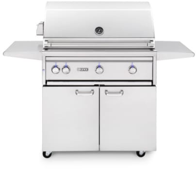 Lynx L36atrfng 36 Inch Freestanding Grill With 935 Sq In Cooking Surface 3 Trident Burners Dual Position Rotisserie Halogen Lighting And Illuminated Controls Natural Gas