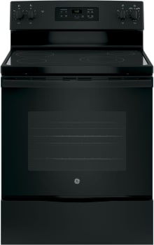 GE JBS60DKBB - 30" Freestanding Electric Range in Black with Ceramic Glass Cooktop and 5.3 cu. ft. Oven