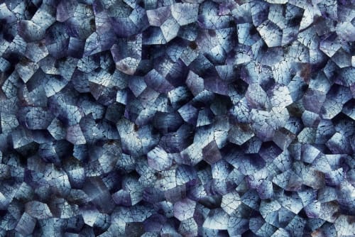 JennAir ELEMENTS - JennAir X Nature Squared JBWMSBLUE18 - 18 Inch Elements Collection Mussel Shell Blue Custom Wine Column Panel