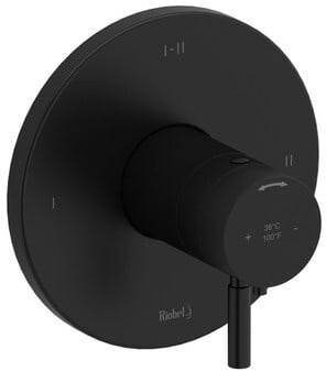 Rohl RIU™ TRUTM23BK - Riu™ Single Lever Handle Thermostatic & Pressure Balance Trim with 3 Functions (Shared) in Black