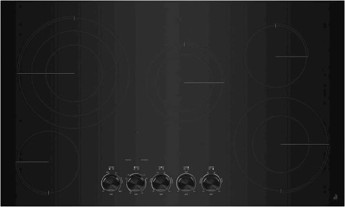 Jennair Jec3536hb 36 Inch Electric Cooktop With 5 Burner Elements Oblivion Glass Surface Triple Choice Element Radiant Elements Halo Effect Knobs Simmer Function Melt Function True Flush Installation Prop 65 Ul And Ada Compliant