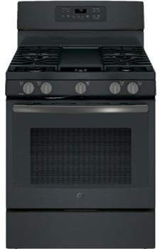 Ge Jgb700fejds 30 Inch Freestanding Gas Range With Edge To Edge Cooktop Gas Convection Extra Large Griddle Center Oval Burner Steam Self Clean 5 Sealed Burners 5 0 Cu Ft Oven Power Boil Burner And Star K Certified