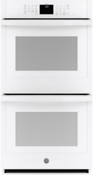 Ge Jkd3000dnww 27 Inch Smart Double Wall Oven With Wifi Connect Fit Guarantee Self Clean Ten Pass Bake Element Eight Pass Broil Element Glass Touch Controls Kitchen Timer Works With Amazon Alexa Works With Google