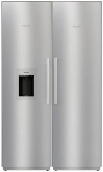 Miele MasterCool Series MIREFFRSS03 - Column Refrigerator & Freezer Set with 24 Inch Refrigerator and 24 Inch Freezer