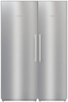Miele MasterCool Series MIREFFRSS04 - Column Refrigerator & Freezer Set with 24 Inch Refrigerator and 30 Inch Freezer