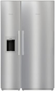Miele MasterCool Series MIREFFRSS07 - Column Refrigerator & Freezer Set with 30 Inch Refrigerator and 18 Inch Freezer
