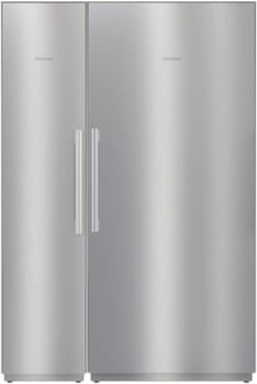 Miele MasterCool Series MIREFFRSS11 - Side-by-Side Column Refrigerator & Freezer Set with 36 Inch Refrigerator and 18 Inch Freezer