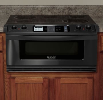 Sharp Kb5121kk 30 Inch Electric Cooktop And Microwave Drawer Combination With 1 000 Cooking Watts Automatic Door Opening And Front Mounted Glass Touch Controls Black