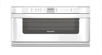 Sharp Kb6015kw 1 0 Cu Ft Microwave Drawer With 1 000 Cooking Watts Automatic Door Opening Angled Digital Touch Controls White