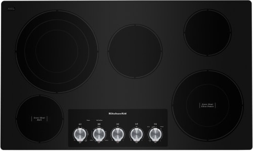 KitchenAid KCES556HBL - 36 Inch Electric Cooktop in Black