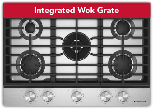 KitchenAid KCGK530SSS - 30" Gas Cooktop with 5 Burners