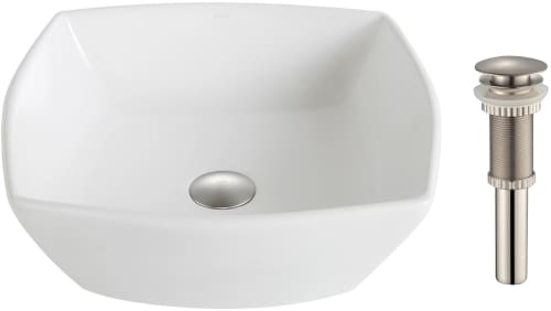 Kraus Elavo Series KCV126BN - 16.5" Top Mount Single Bowl Vessel Sink with 5.5" Depth